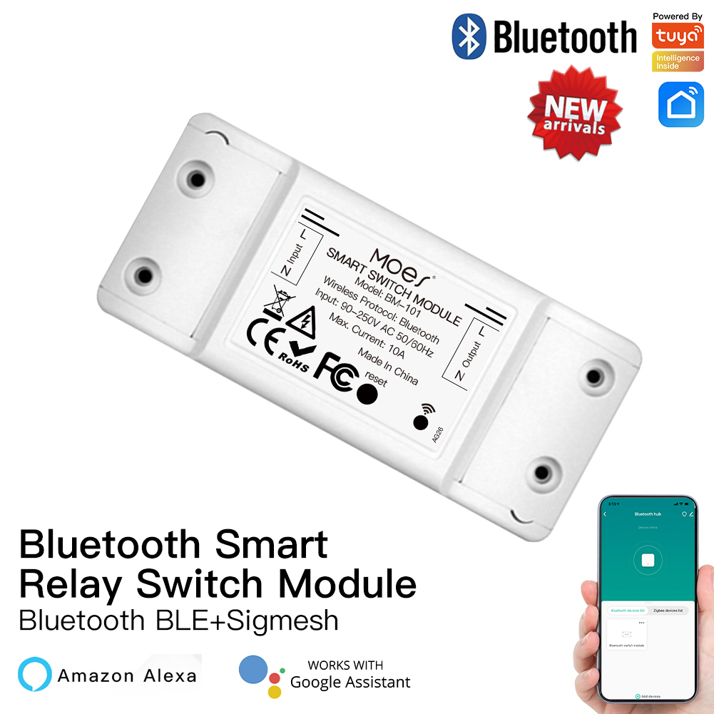 Bluetooth Smart Switch Relay Module Single Point Control und Pairing ohne WiFi-Netzwerk Bluetooth Sigmesh Functional Wireless Remote Control mit Bluetooth Gateway